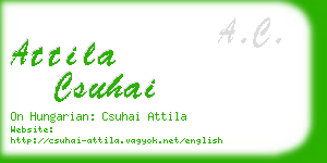 attila csuhai business card
